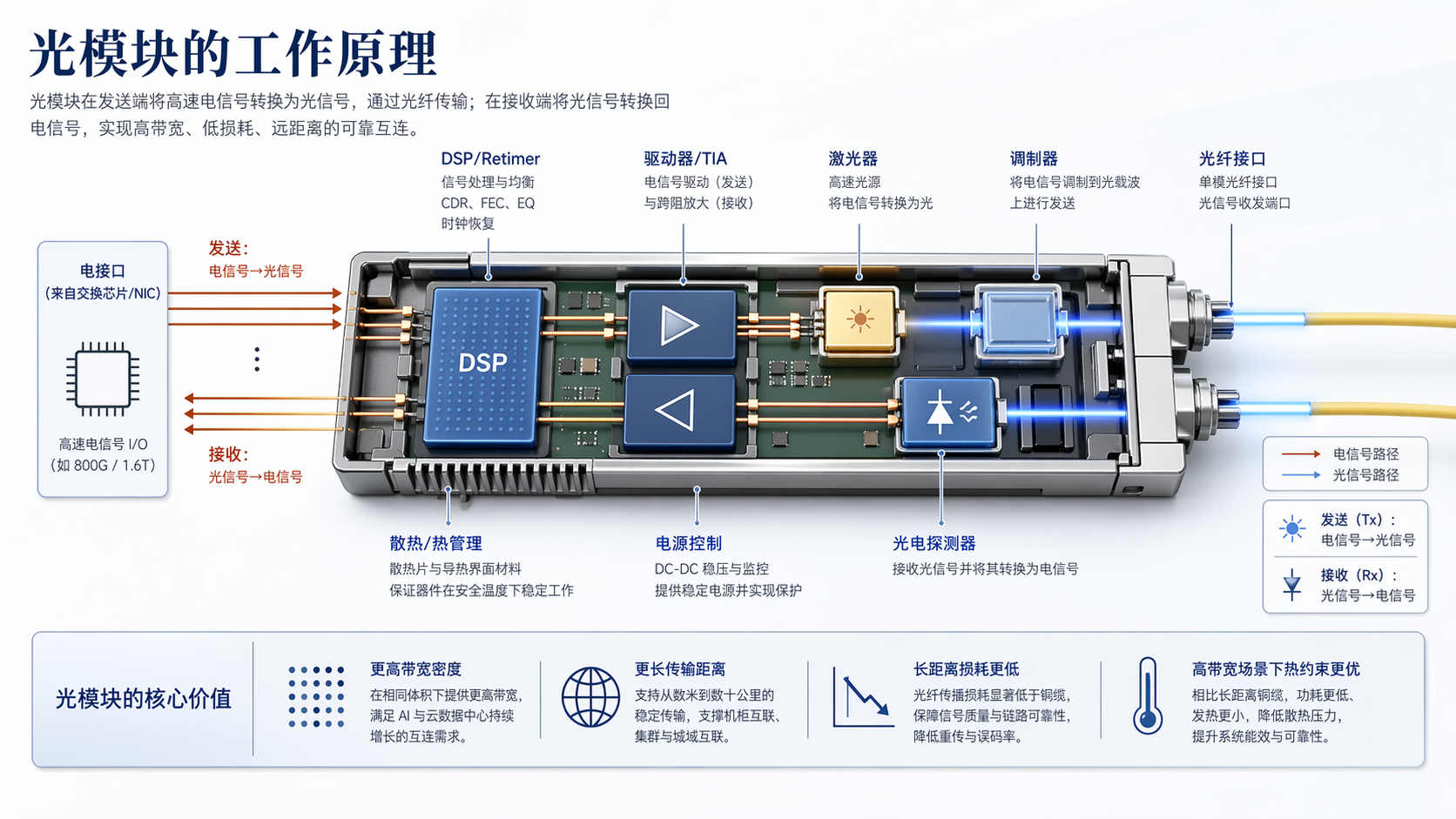 fig2. 光模块的工作原理